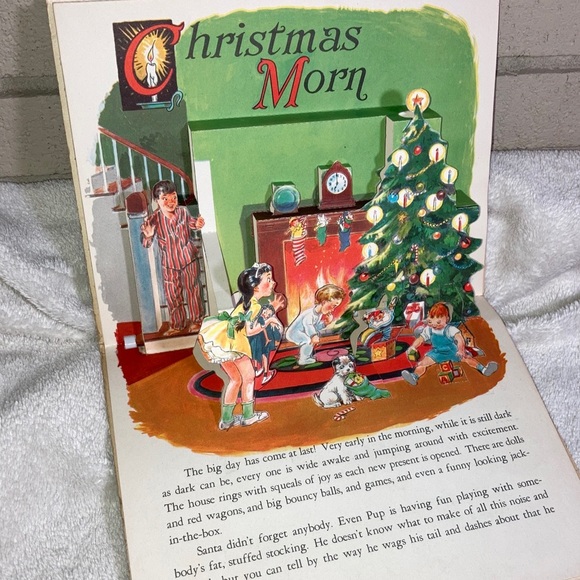 3 vintage 1940s Christmas books Pop Up 3D Christmas Stocking booklet Carols - Picture 4 of 11